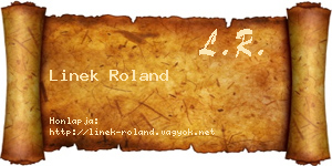 Linek Roland névjegykártya
